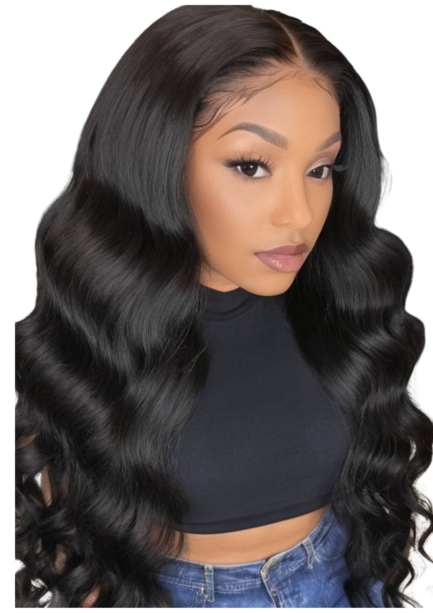 13x4 Body Wave Lace Front Wig – Natural Black 14A, Full & Flawless