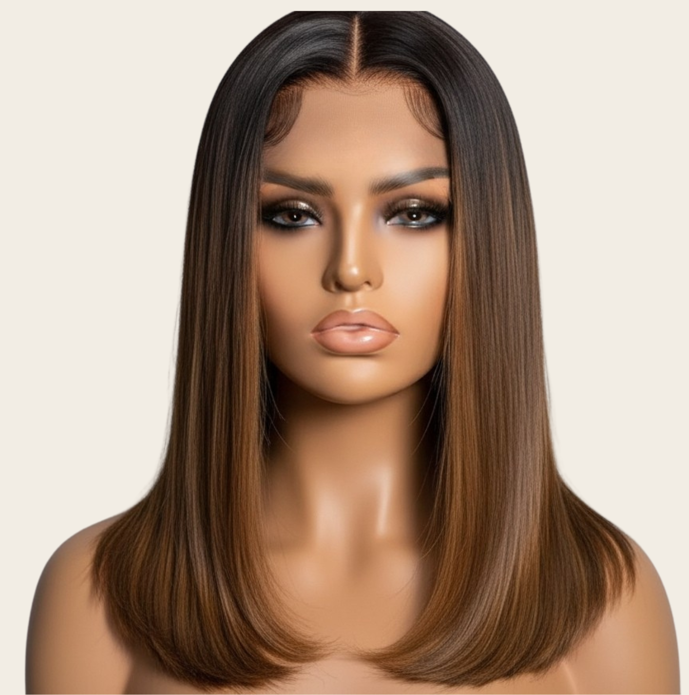 ✨ Single Drawn 13x4 Glueless Straight Lace Front Wig — Ombre (100% Human Hair) - 8" - 16"