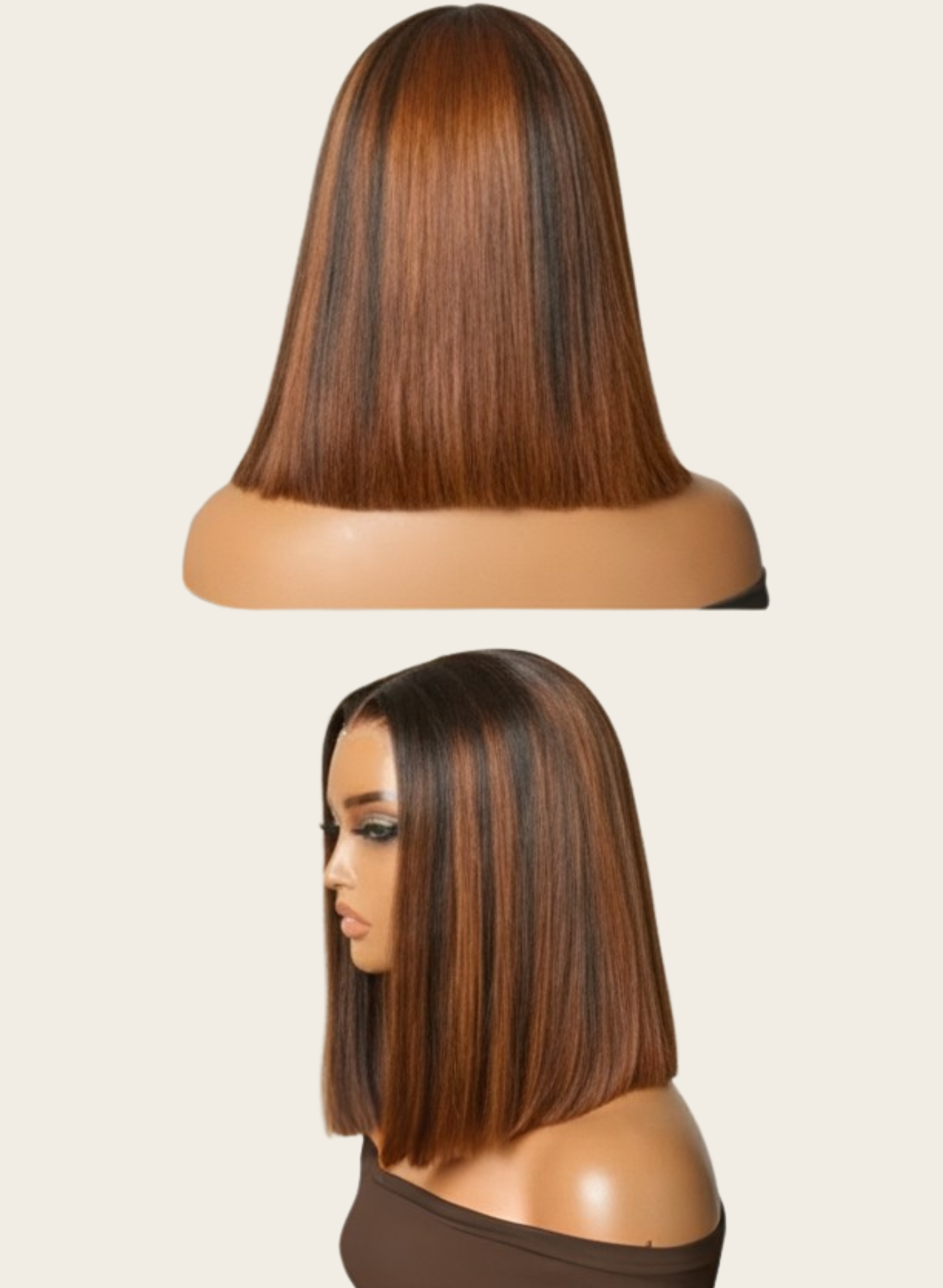 ✨ Single Drawn 13x4 Glueless Straight Lace Front Wig — Ombre (100% Human Hair) - 8" - 16"
