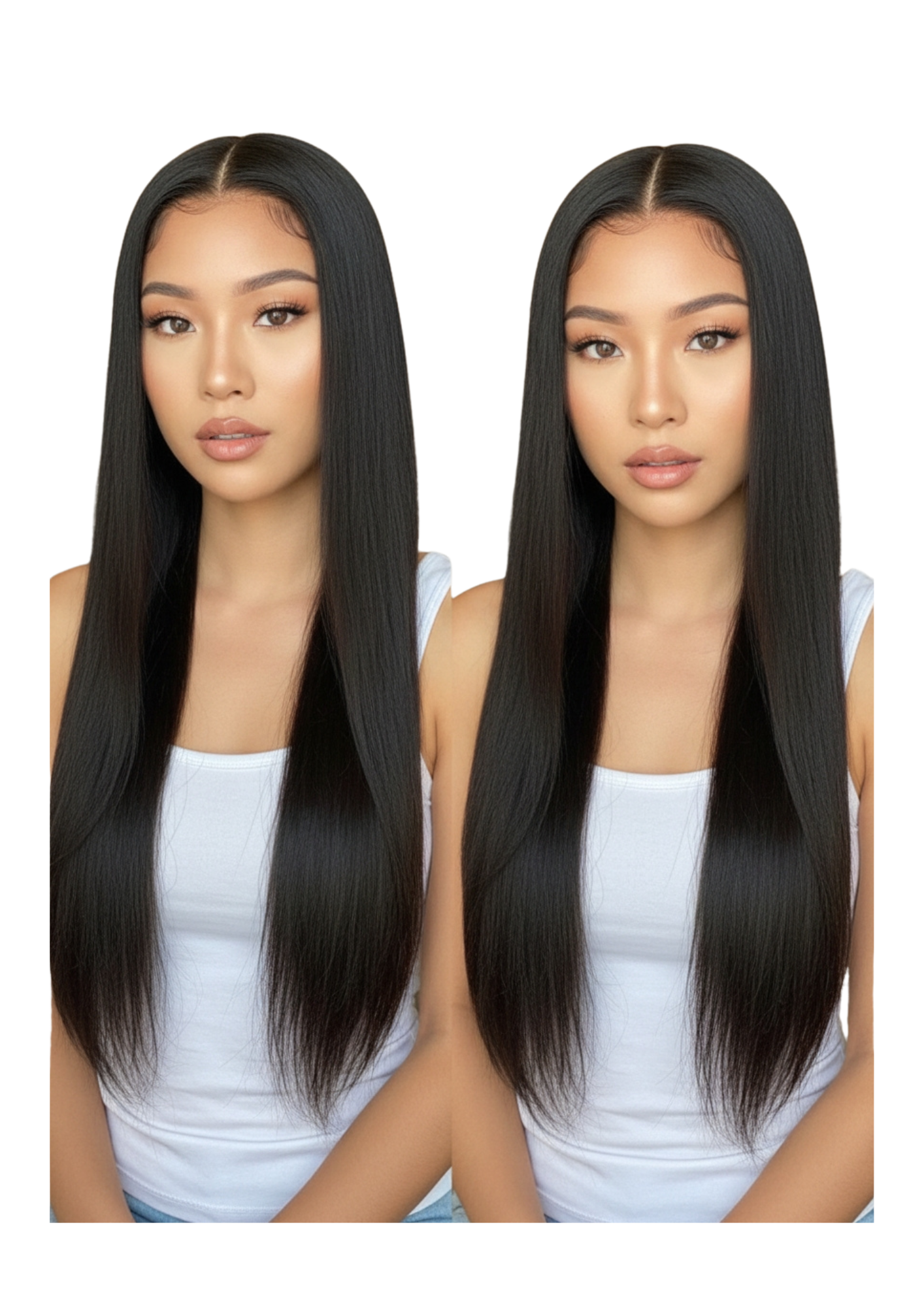 ✨ 14A 13x4 Silky Straight Lace Front Wig — Natural Black — 100% Human Hair — Inches 18 to 28