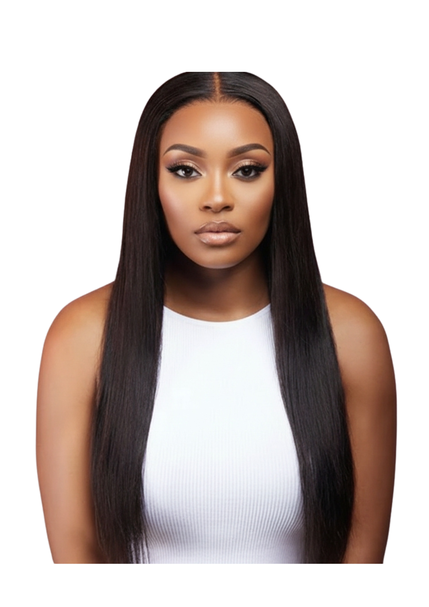 ✨ 15A Glueless 4x4 Lace Closure Straight Wig – Jet Black (1B) – 100% Human Hair Luxury