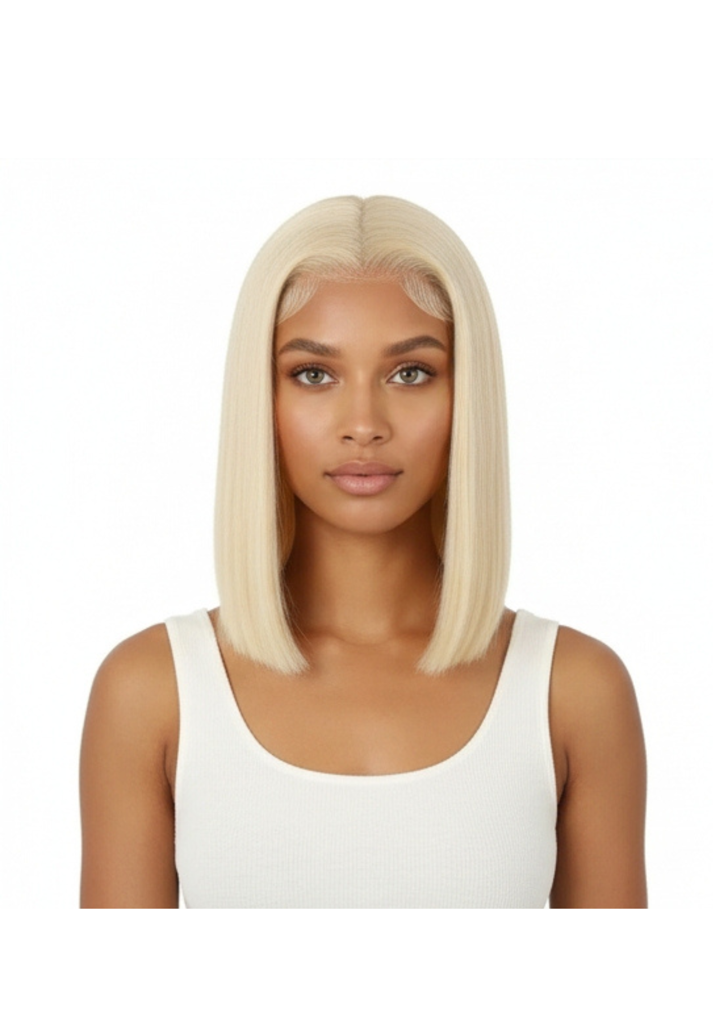 ✨ Single Drawn Full Frontal Blonde Bob Wig — 100% Human Hair — Inches 10 & 12