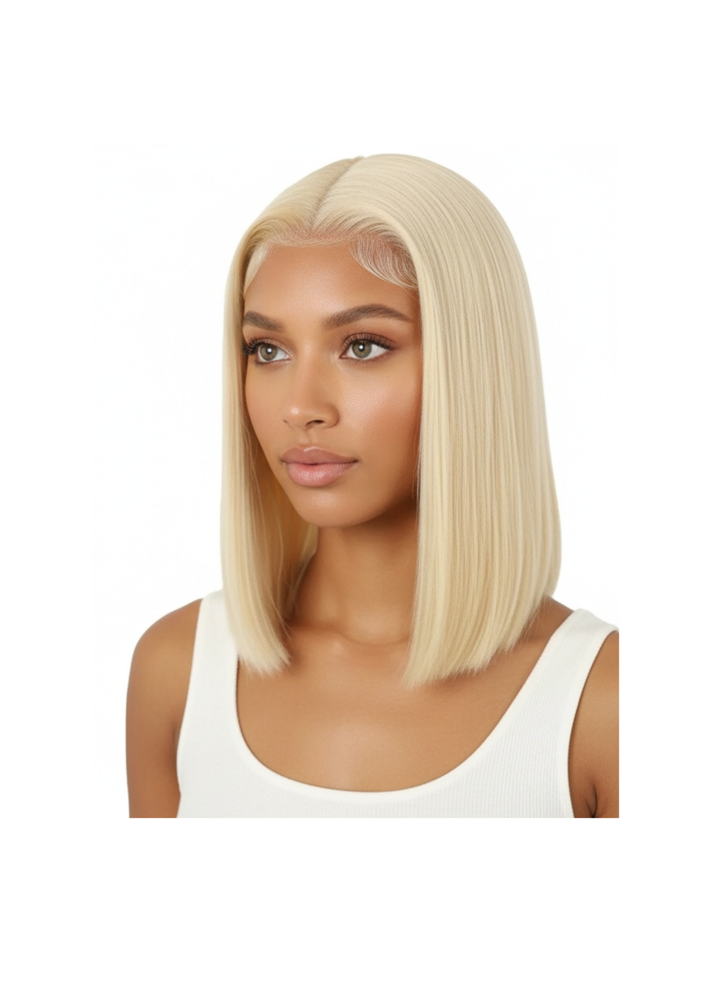 ✨ Single Drawn Full Frontal Blonde Bob Wig — 100% Human Hair — Inches 10 & 12