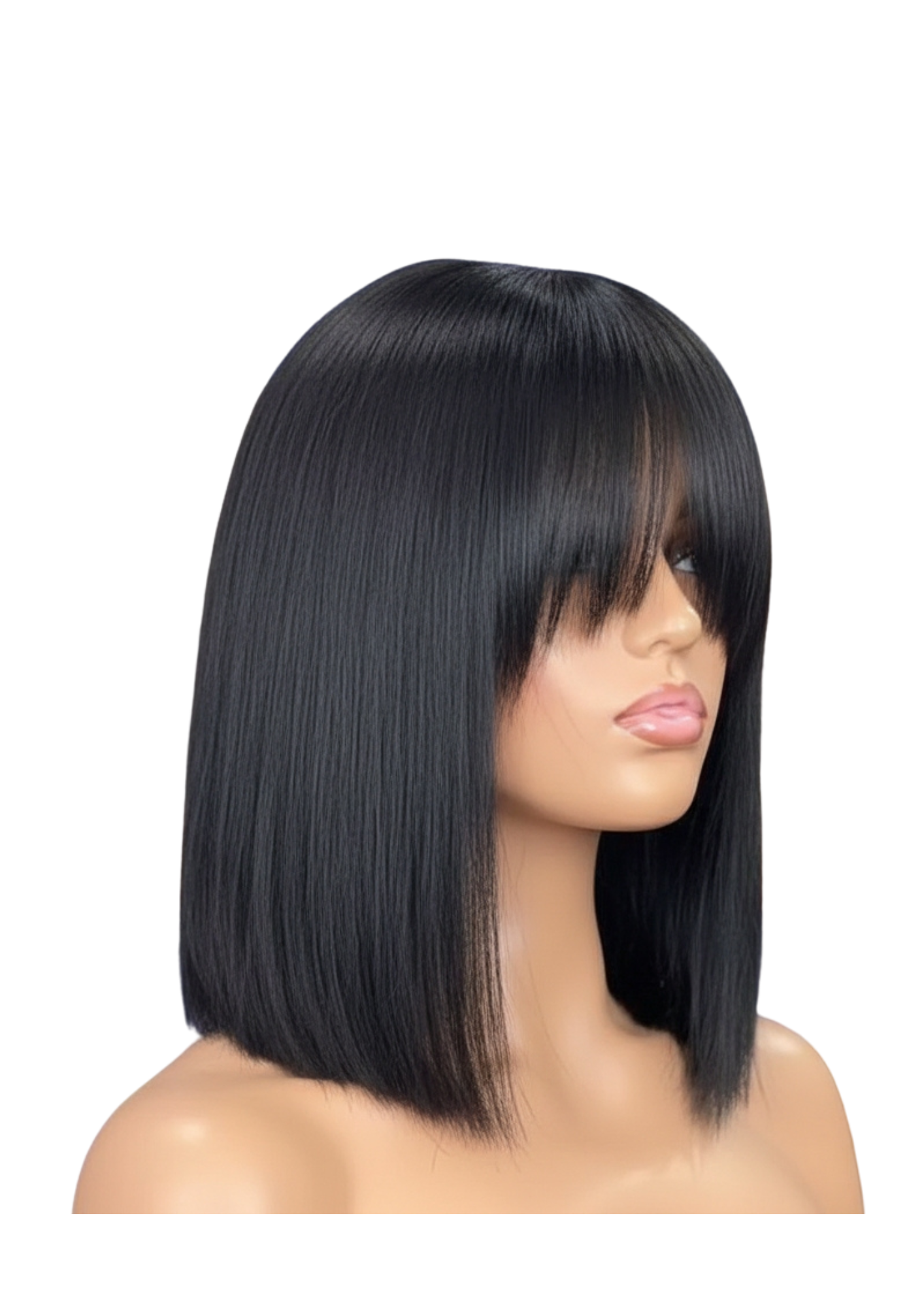 ✨ 3x1 Vietnam Fringe Bob – Jet Black – 100% Human Hair – 10”