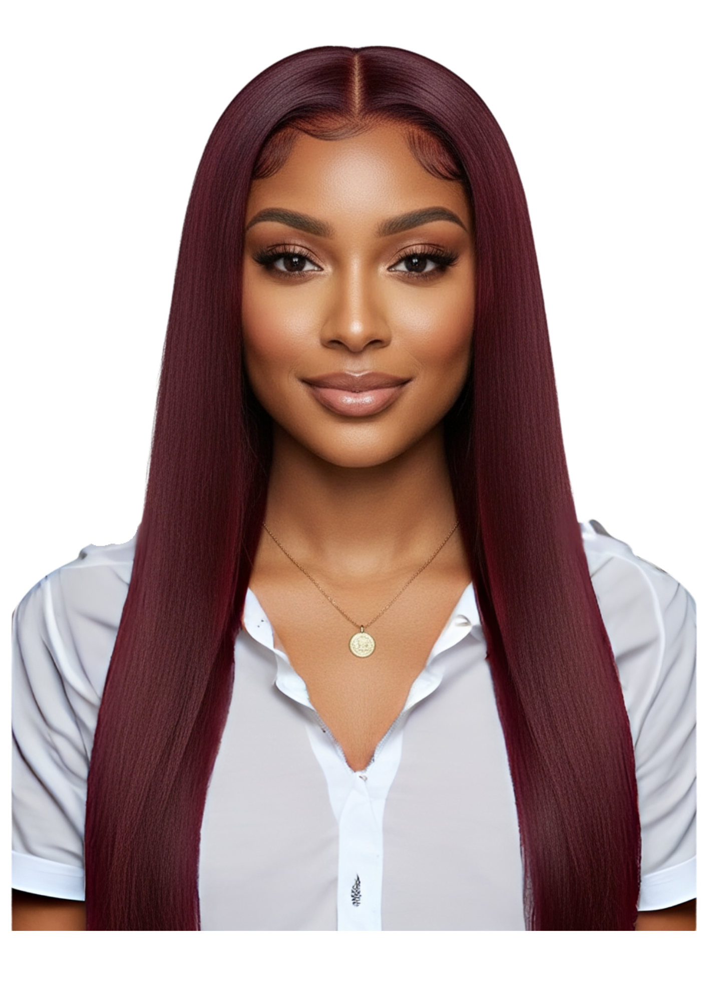 ✨ 13x4 Double Drawn Straight Wig — #99J Burgundy — 100% Human Hair — Lace Front