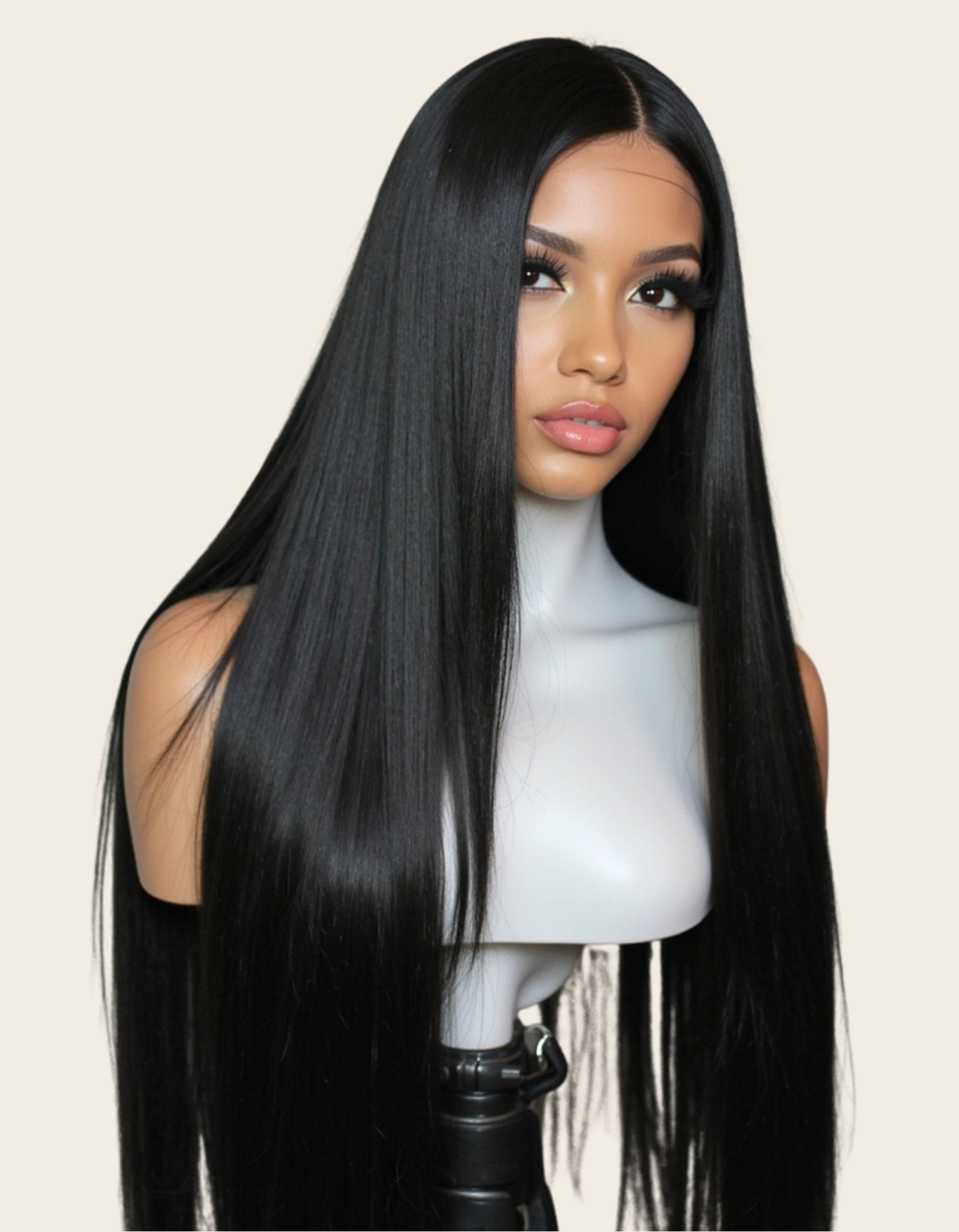 ✨ Double Drawn 4x4 Straight Wig — Natural Black (100% Human Hair) - 8" - 20"