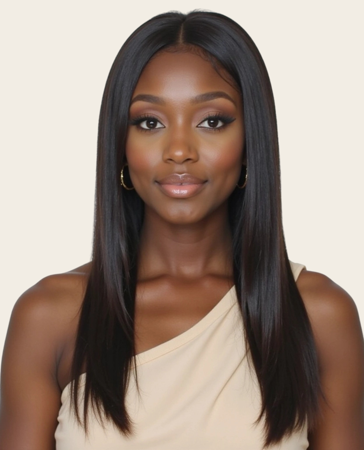 ✨ Single Drawn 13x4 Glueless Straight Wig — Natural Black (1B) — 100% Human Hair - 8" - 16"