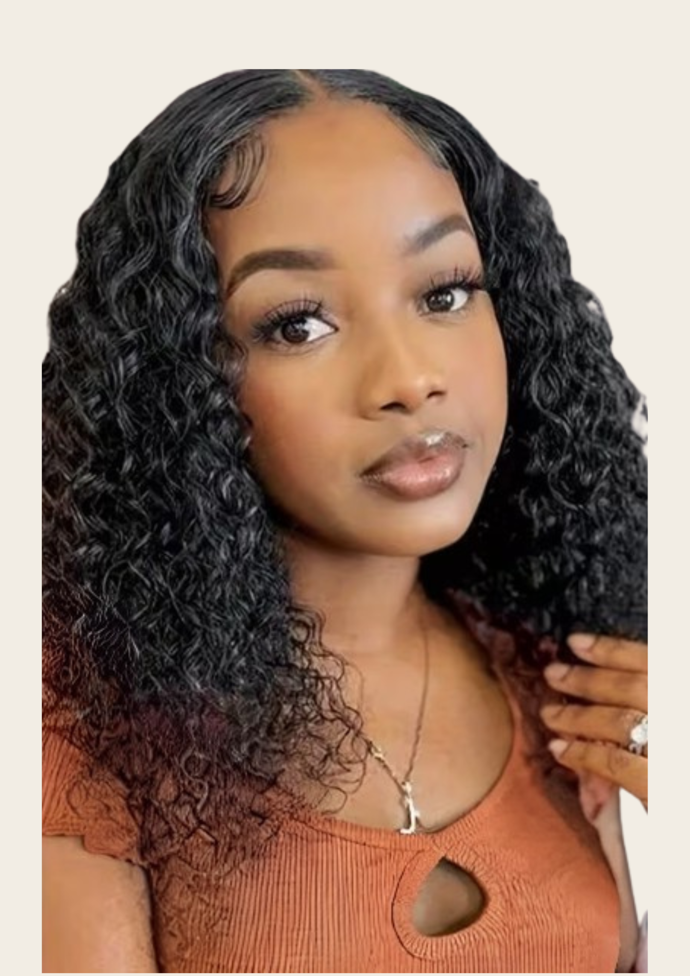 ✨ Single Drawn 13x4 Glueless Curly Wig — Natural Black (100% Human Hair) - 8" - 16"