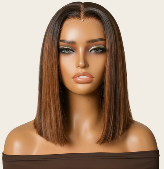 ✨ Single Drawn 13x4 Glueless Straight Lace Front Wig — Ombre (100% Human Hair) - 8" - 16"