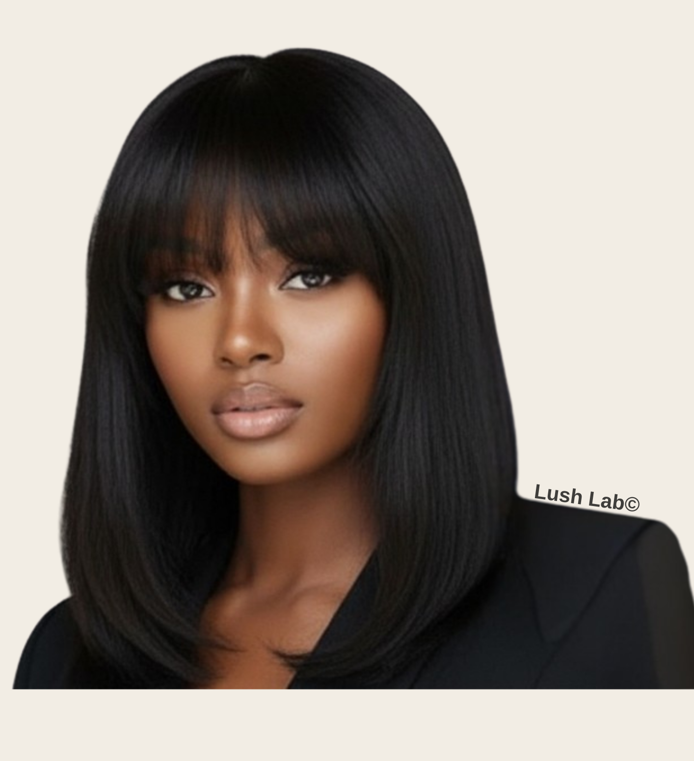 ✨ 3x1 Vietnam Fringe Bob – Jet Black – 100% Human Hair – 10”