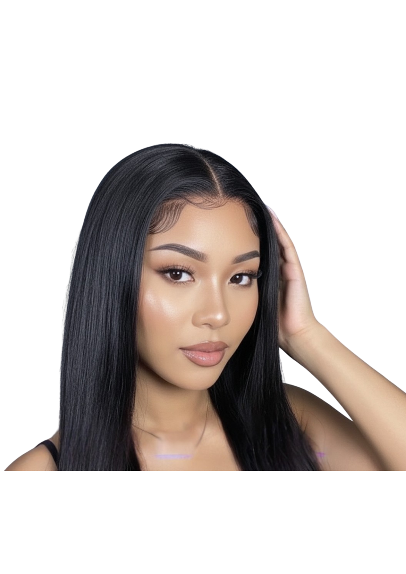 ✨ 15A Glueless 13x4 Lace Front Straight Wig – Jet Black (1B) – Premium Luxury (14”–30”)