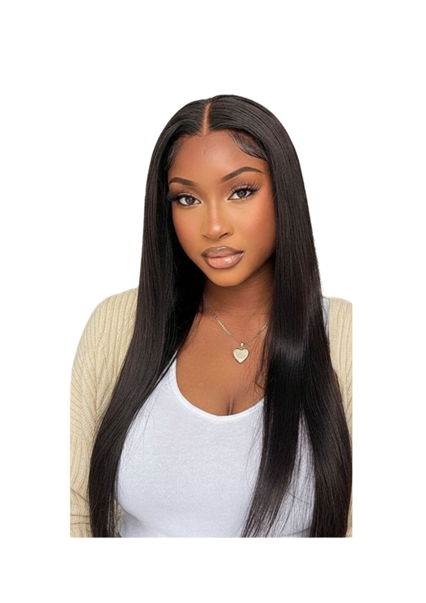 ✨ 360° Lace Invisible Strap Straight Wig – Jet Black (1) – Glueless Luxury (20”–28”)