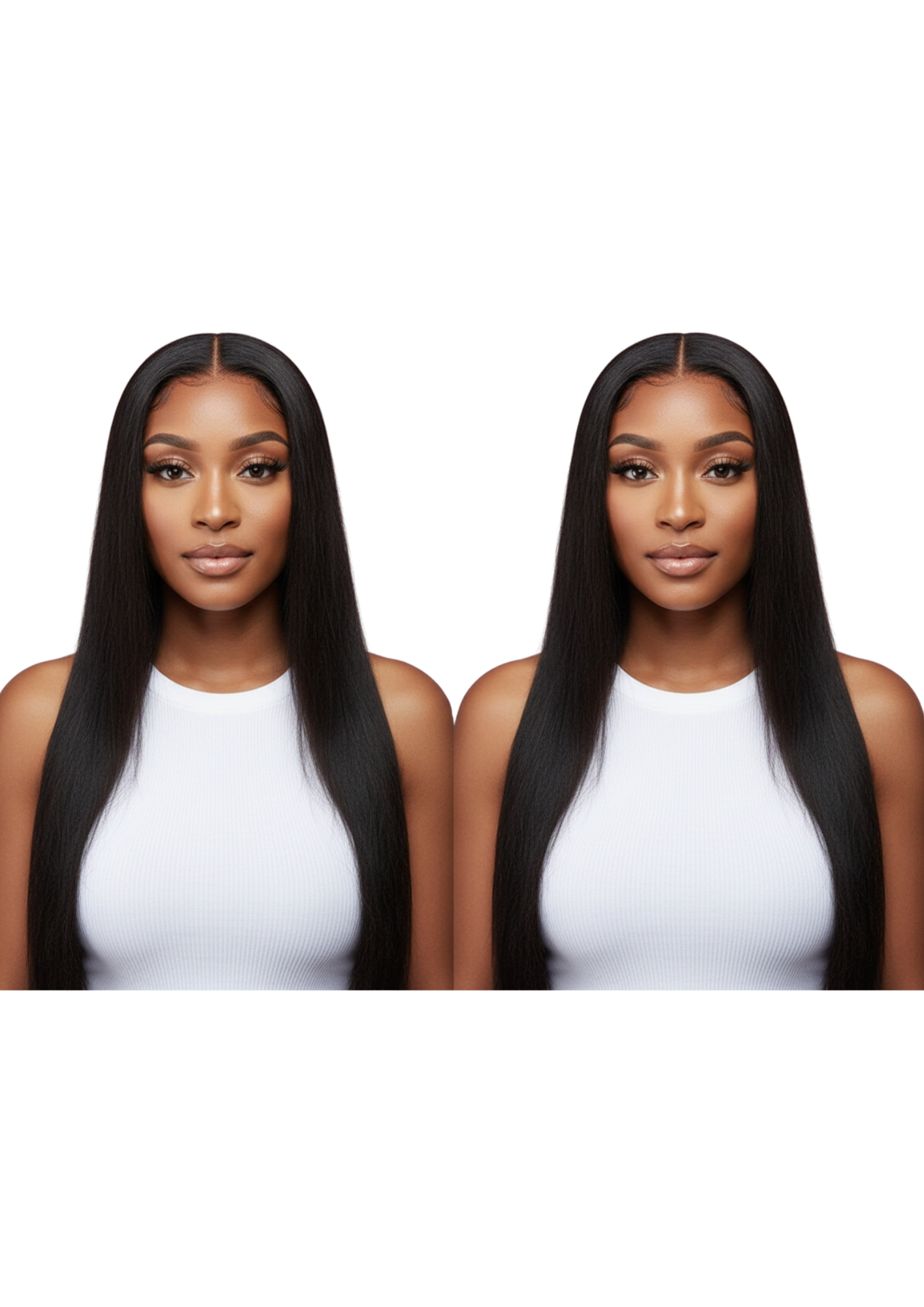 ✨ 15A Glueless 4x4 Lace Closure Straight Wig – Jet Black (1B) – 100% Human Hair Luxury