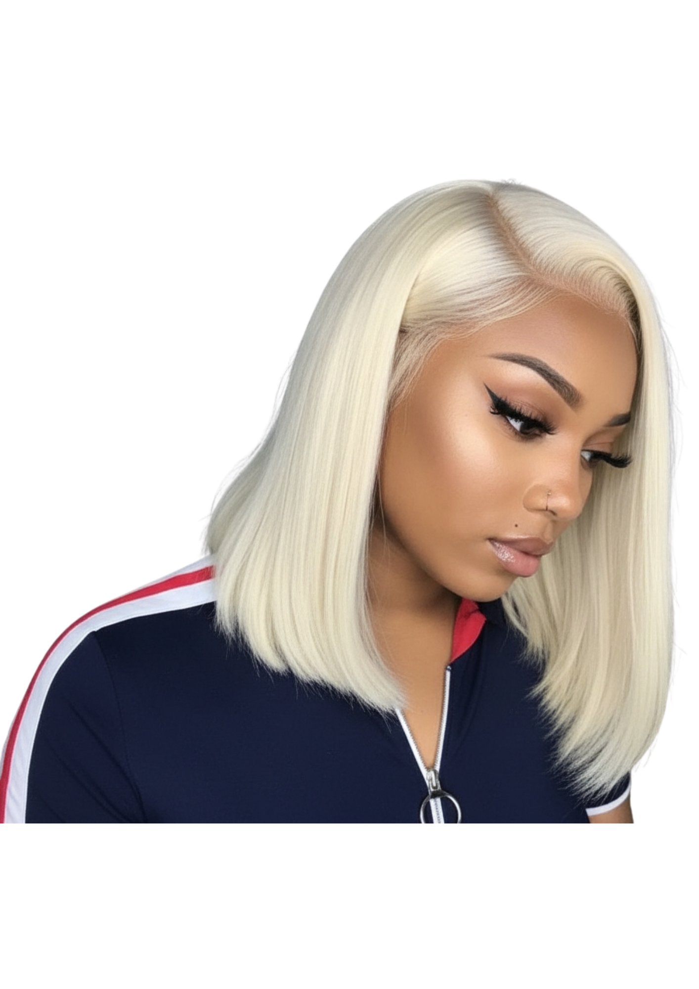 ✨ Double Drawn Full Frontal Blonde Bob Wig — 100% Human Hair — Inches 12 & 14