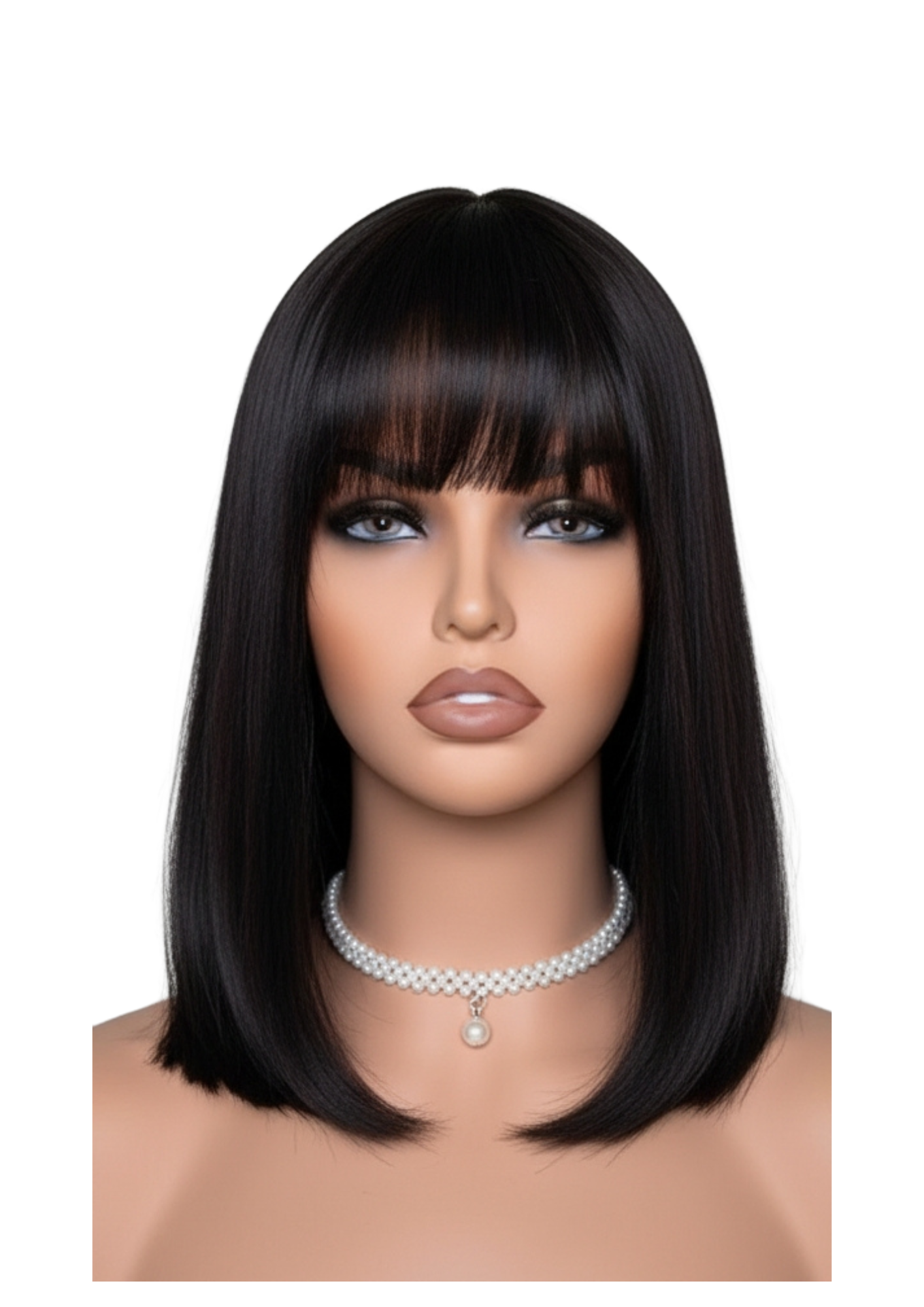✨ 3x1 Vietnam Fringe Bob – Jet Black – 100% Human Hair – 10”