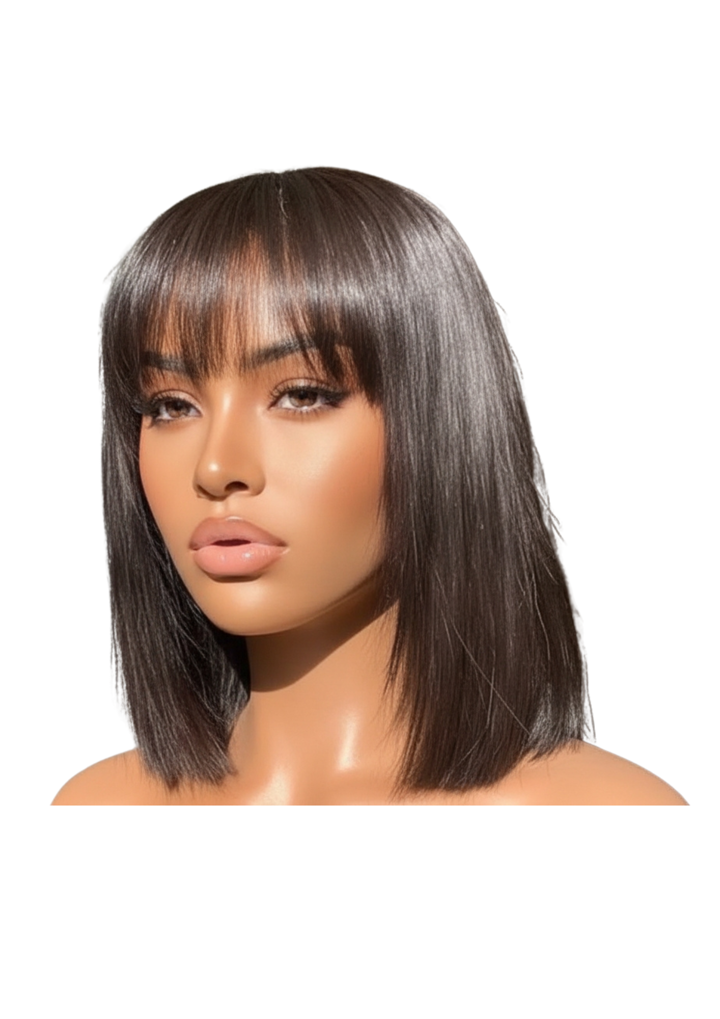 ✨ 3x1 Vietnam Fringe Bob – Jet Black – 100% Human Hair – 10”