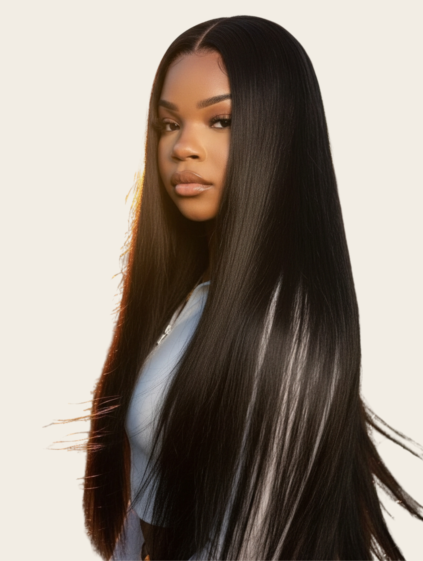 ✨ Double Drawn 4x4 Straight Wig — Natural Black (100% Human Hair) - 8" - 20"
